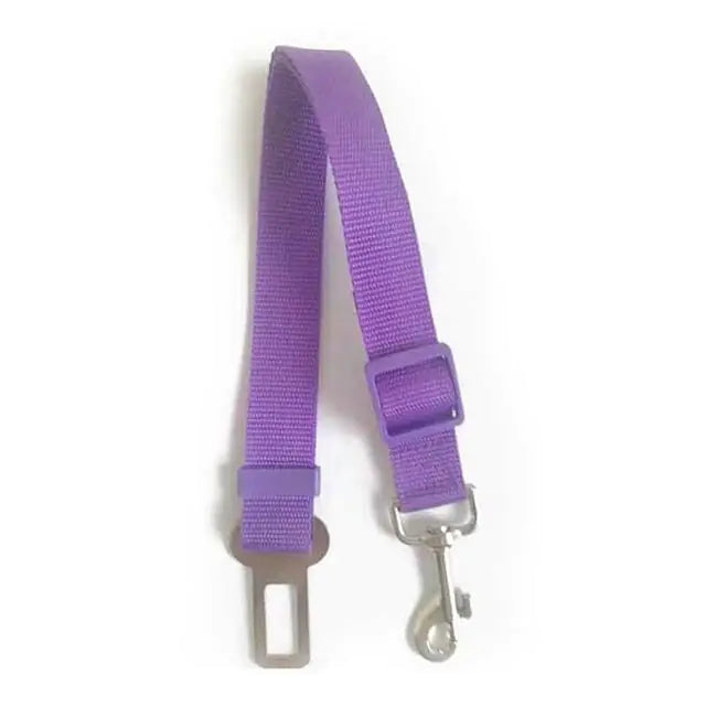 Adjustable Leash Dog Seat Belt Purple 45-72cmWidth 2.5cm