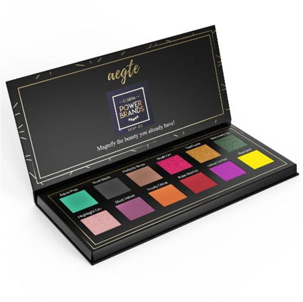 Aegte Matte & Metallic HD 12 Colours Eye Shadow Palette